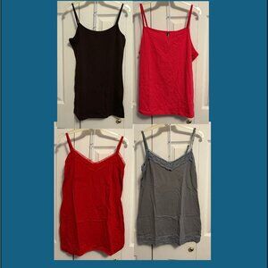 Cami Top - Scoop Neck - Spaghetti Straps (4 -Cami Tops)